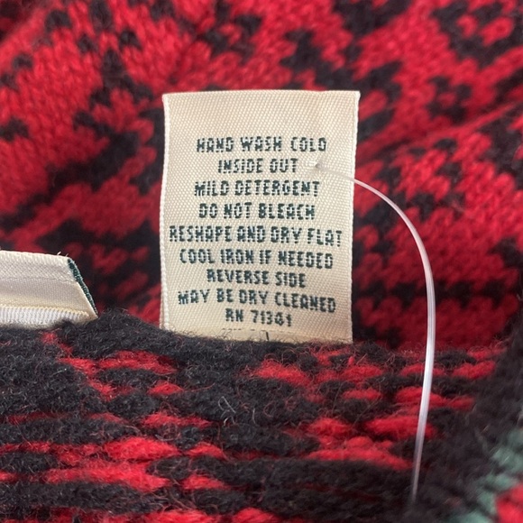 L.L. Bean Merino Lambs Wool Nordic Button Up Sweater Size L - Picture 5 of 5